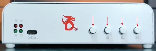 DC505 buttons K1 to K4